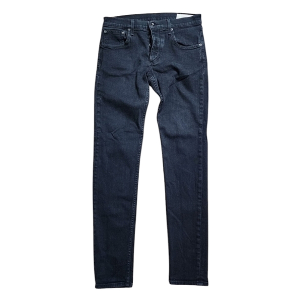 Rag and Bone Extra Slim Black Jeans (White Wash) Size 32 - Picture 1 of 7